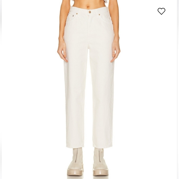 Mother Jeans Snacks! High Waisted Double Stack Ankle In Grab-n-go Natural 29 - Picture 4 of 13